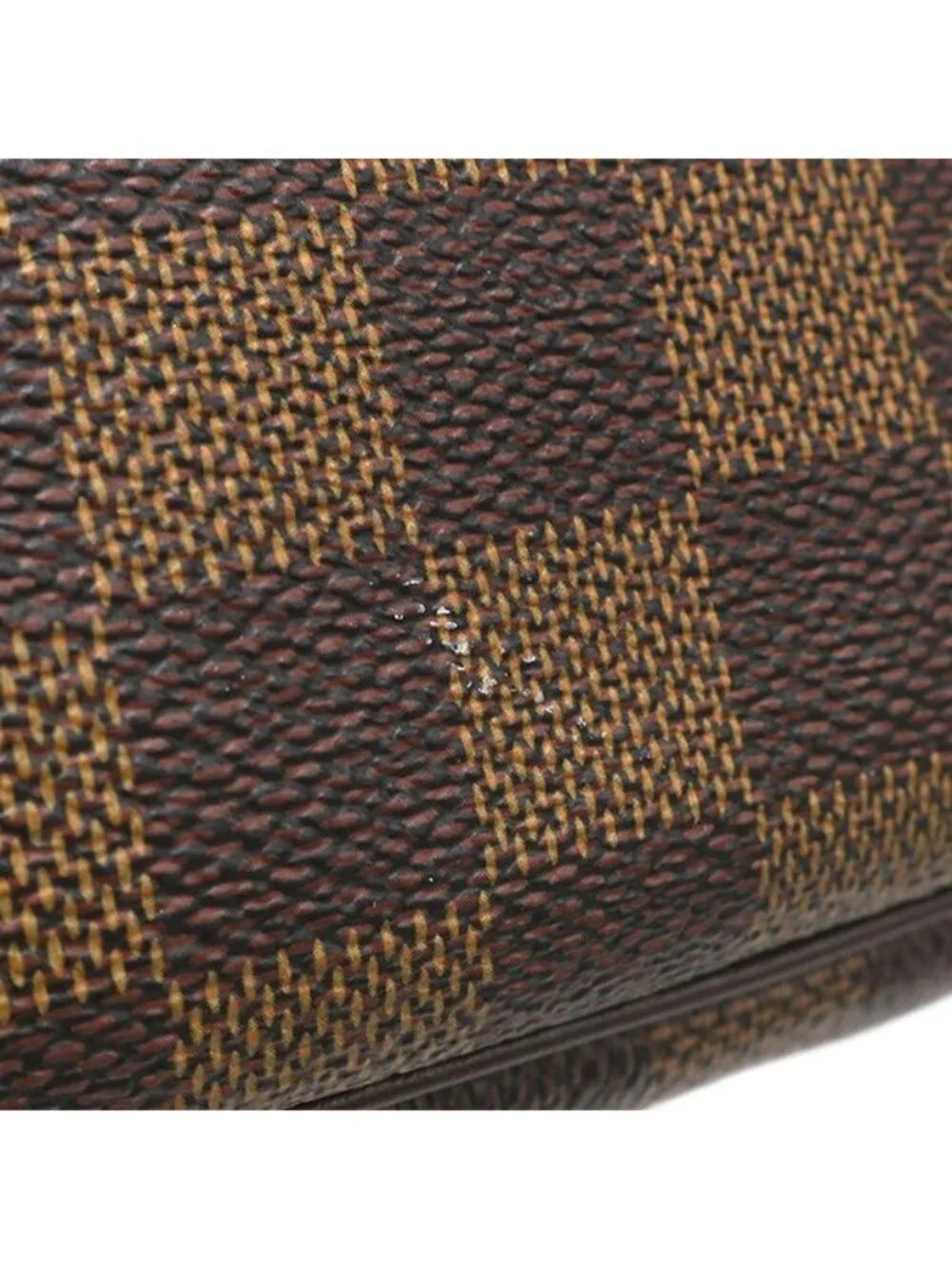 Louis Vuitton Boston Bag Keepall Bandouliere 55 Damier Canvas Ebene Gold Brown